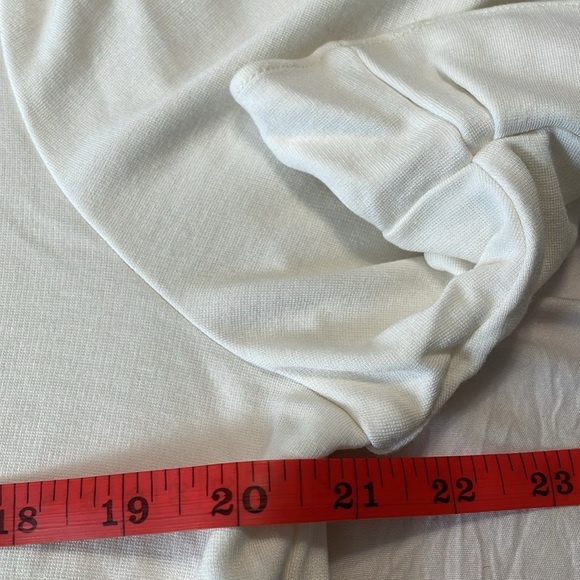 Ann Taylor Factory Cream Ruffle 1/2 Sleeve Top Size XL - Picture 8 of 9